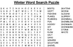 Free Large Print Word Search Puzzles Winter Printable Pages Winter Words Winter Word Search Free Printable Word Searches