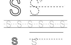 Free Letter S Alphabet Learning Worksheet For Preschool