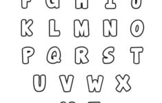 Free Printable Bubble Letter Alphabet Stencils Freebie Finding Mom