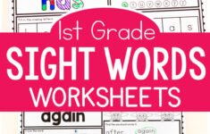 Free Printable First Grade Sight Word Worksheets