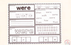 Free Printable First Grade Sight Word Worksheets
