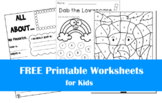FREE Printable Worksheets For Kids Bundle 1 Kiddy123
