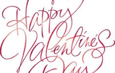 Happy Valentines Day Pretty Cursive Letters Fine Craft Guild