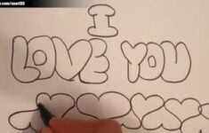 How To Draw I Love You In Bubble Letters YouTube