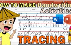 HOW TO MAKE NAME TRACING ACTIVITY IN BLUE RED BLUE LINES HANDWRITING TRACING CURSIVE DOTTED LINE YouTube