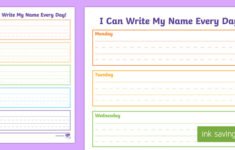 I Can Write My Name Handwriting Worksheet Worksheet