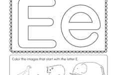 Letter E Coloring Worksheet Free Kindergarten English Worksheet For Kids