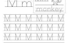 Letter M Writing Practice Worksheet Free Kindergarten English Worksheet For Kids