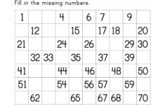 Missing Numbers Worksheet 1 100 Paper Trail Design