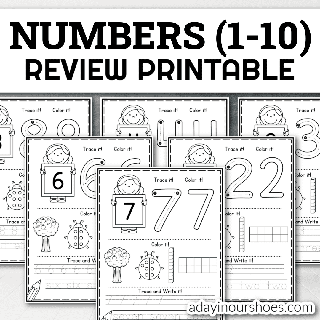 Number Recognition Worksheets 1-10 Pdf - Free Printable