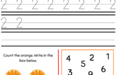 Number Worksheets For Kindergarten 2 About Preschool