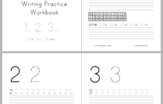 Numbers Writing Workbook For Kids Student Handouts