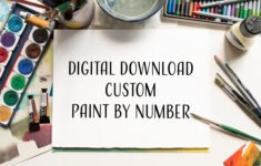 Printable CUSTOM Paint By Number Kit Custom Coloring Page Etsy