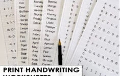 Printable Print Handwriting Worksheetsa4 12pages Uppercase Etsy