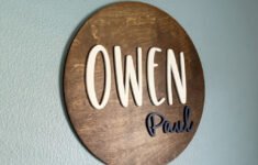 Round Wood Name Sign Custom Nursery Sign Craftcuts