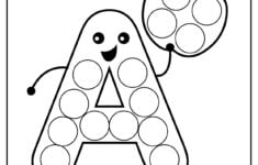 Set Of ABC Dot Marker Coloring Pages