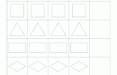 Shape Tracing Worksheets Kindergarten