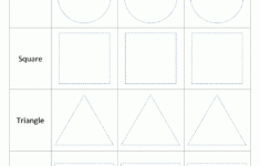 Shape Tracing Worksheets Kindergarten