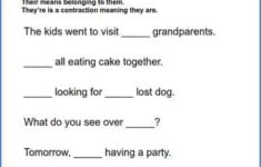 There They re Or Their In Sentences Worksheets K5 Learning