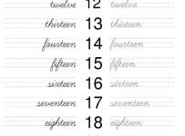 Trace Copywork Set For The Numbers One To One Hundred In Cursive That Resource Site