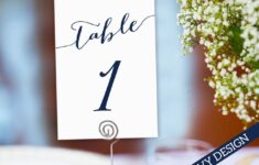 1 40 Table Numbers Printable Template In TWO Sizes Wedding Etsy de