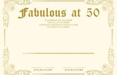 10 Best 50th Birthday Certificate Printable Printablee