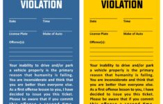 10 Best Free Printable Violation Tickets Printablee
