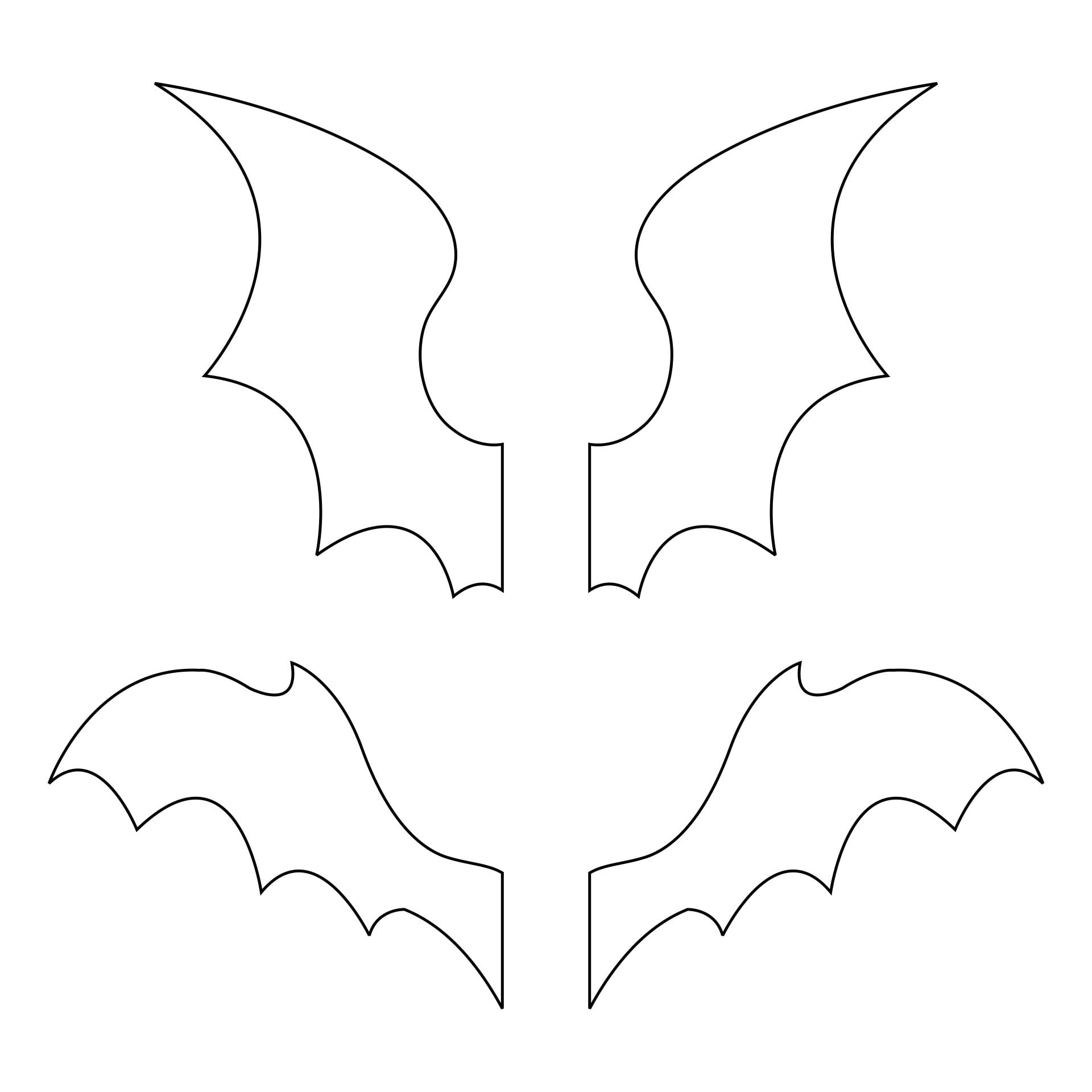Free Printable Bat Wing Template