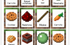 10 Best Minecraft Food Printables Card Printablee