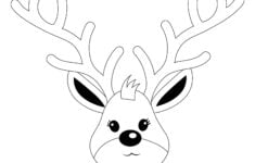 10 Best Reindeer Free Printable Faces Printablee