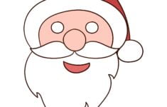 10 Best Santa Claus Face Template Printable Printablee