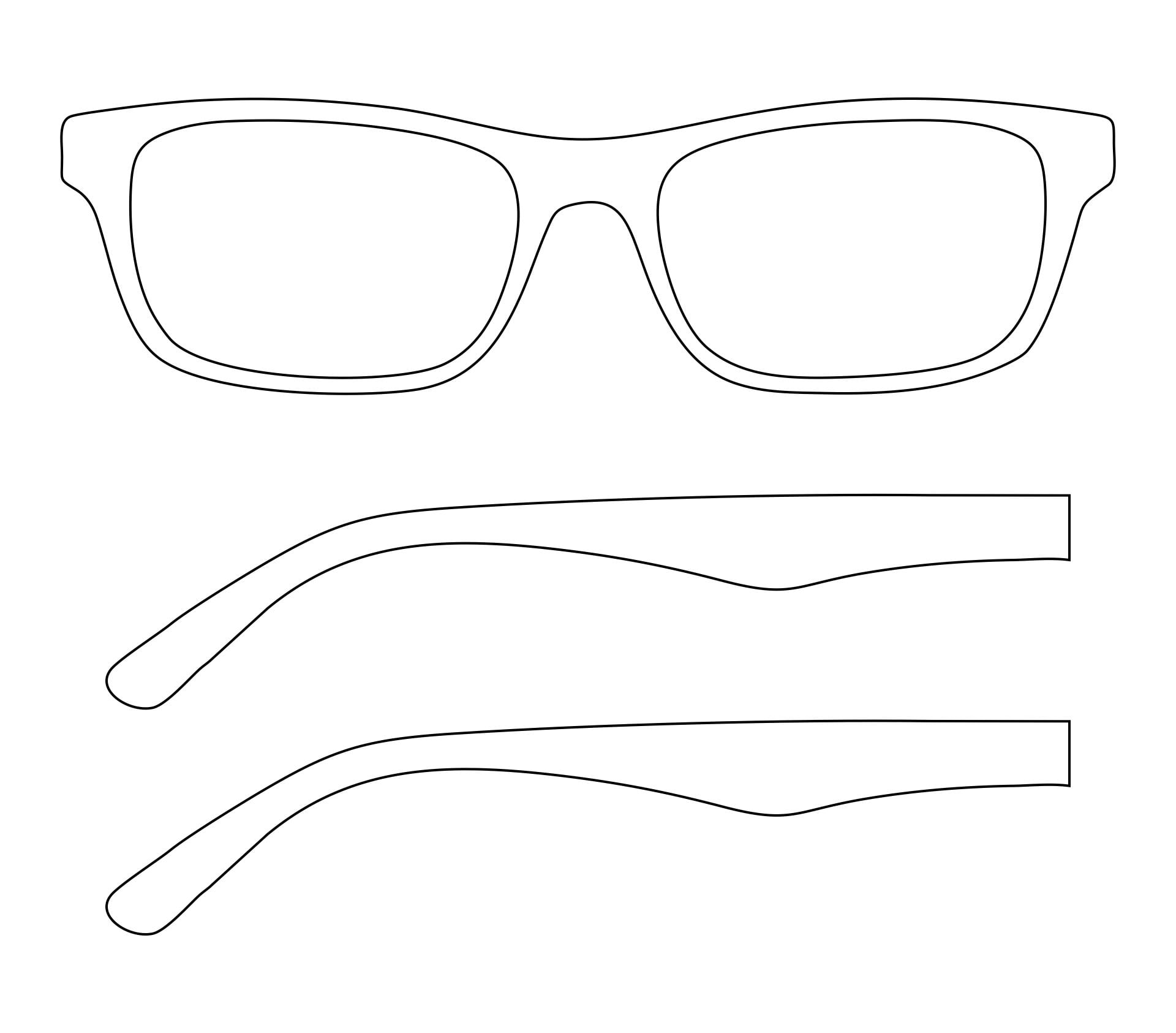 Free Printable Glasses Template Printable - Free Printable