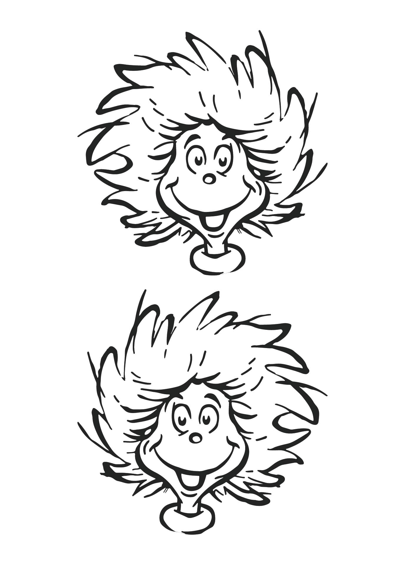 Printable Thing 1 And Thing 2 Face Template Free Printable