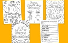 100 Days Of School Activities Coloring Pages Free Printables Mrs Merry