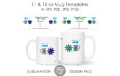 11 Oz Mug Template 15 Oz Mug Template Grafik Von Artisan Craft SVG Creative Fabrica