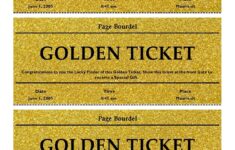 13 Editable Golden Ticket Templates Free Downloads