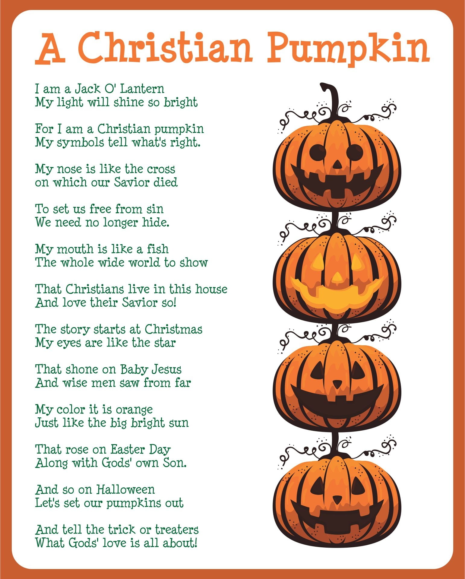 15 Best Christian Halloween Printables Printablee Free Printable