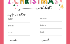 15 Best Christmas Wish List Free Printable Templates Printablee