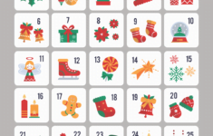 15 Best Free Printable Christmas Calendar Numbers Printablee
