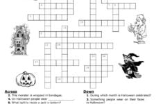 15 Best Halloween Crossword Puzzles Printable Printablee