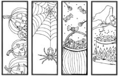 15 Best Printable Halloween Bookmark Coloring Pages Printablee