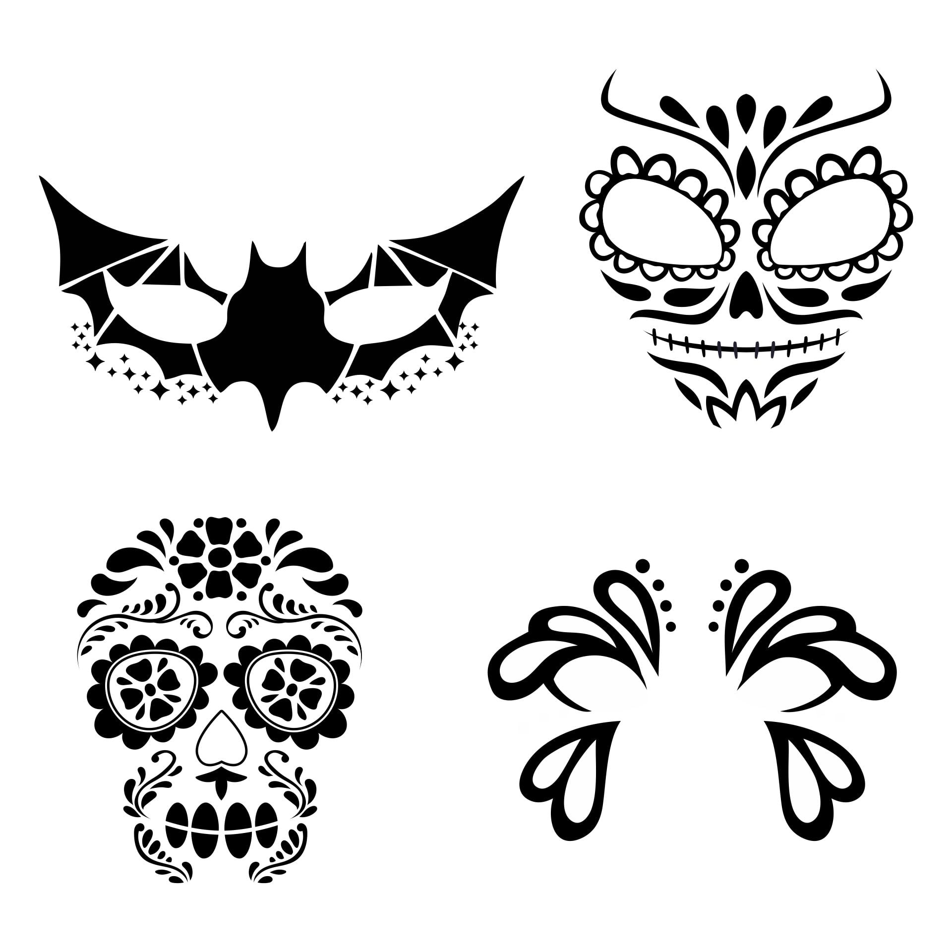 Printable Template Face Paint Stencils Free Printable
