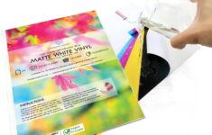 20 Sheets Self Adhesive Blank Stickers A4 PVC Vinyl Matt White Sticker Inkjet Laser Printable Amazon de Stationery Office Supplies