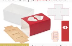 3 Macaron Box Herz Vorlage Einlage 375x25x2 PDF SVG Etsy de