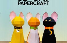 3D Papercraft Cat Free Animal Papercraft Template SVG File Jennifer Maker