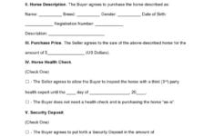 42 Printable Horse Bill Of Sale Forms Templates TemplateLab