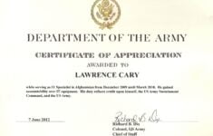 5 Army Appreciation Certificate Templates PDF DOCX