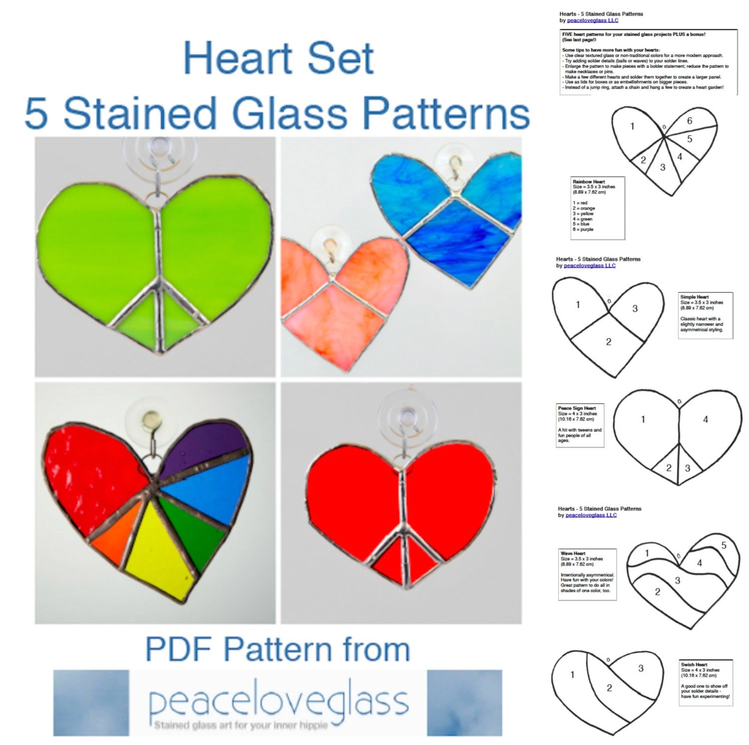 Printable Stained Glass Heart Patterns Free Printable