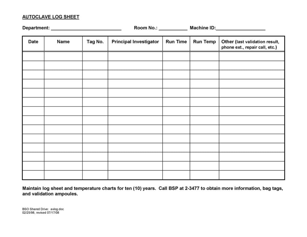 50 Printable Log Sheet Templates Direct Download TemplateLab - Free ...