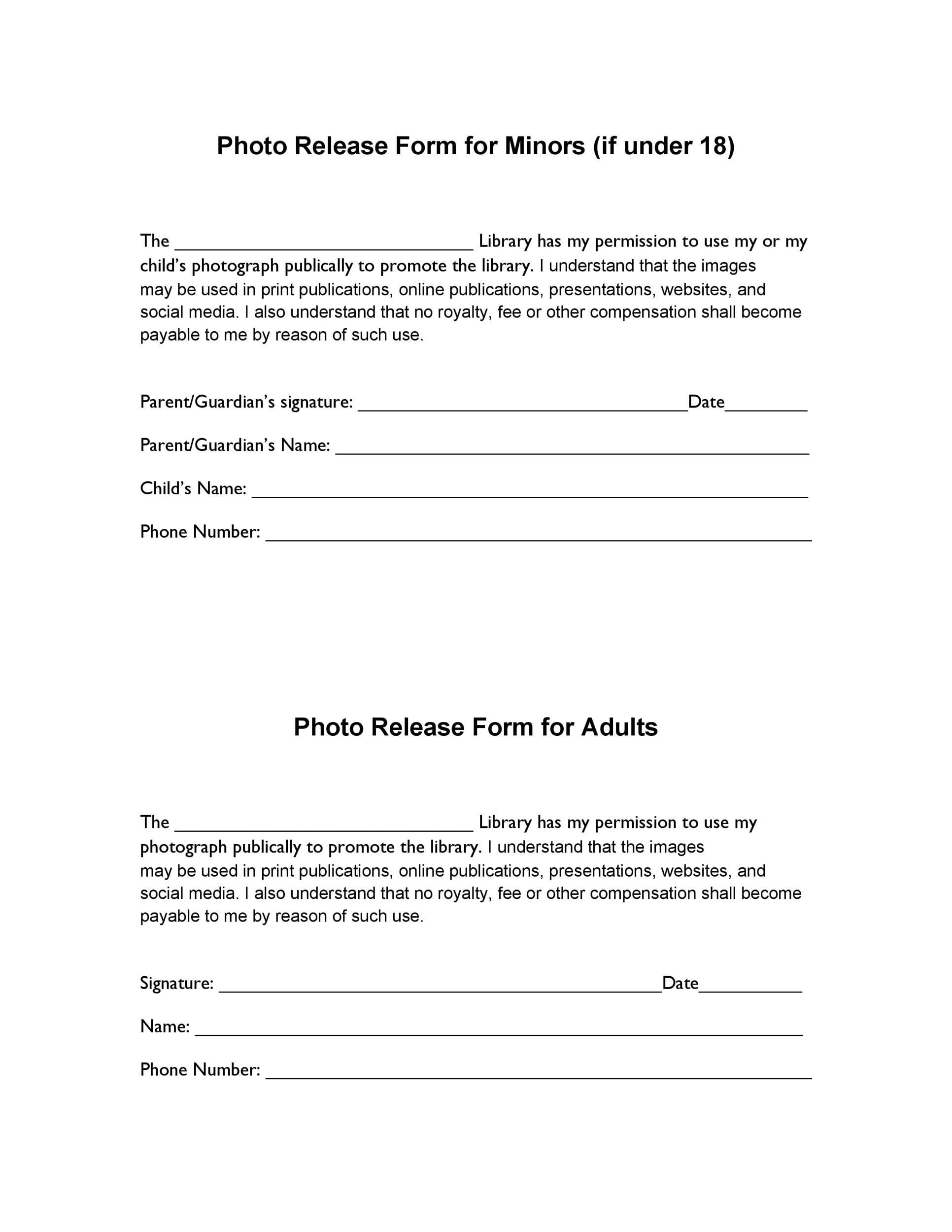 Printable Social Media Consent Form Template Free Printable